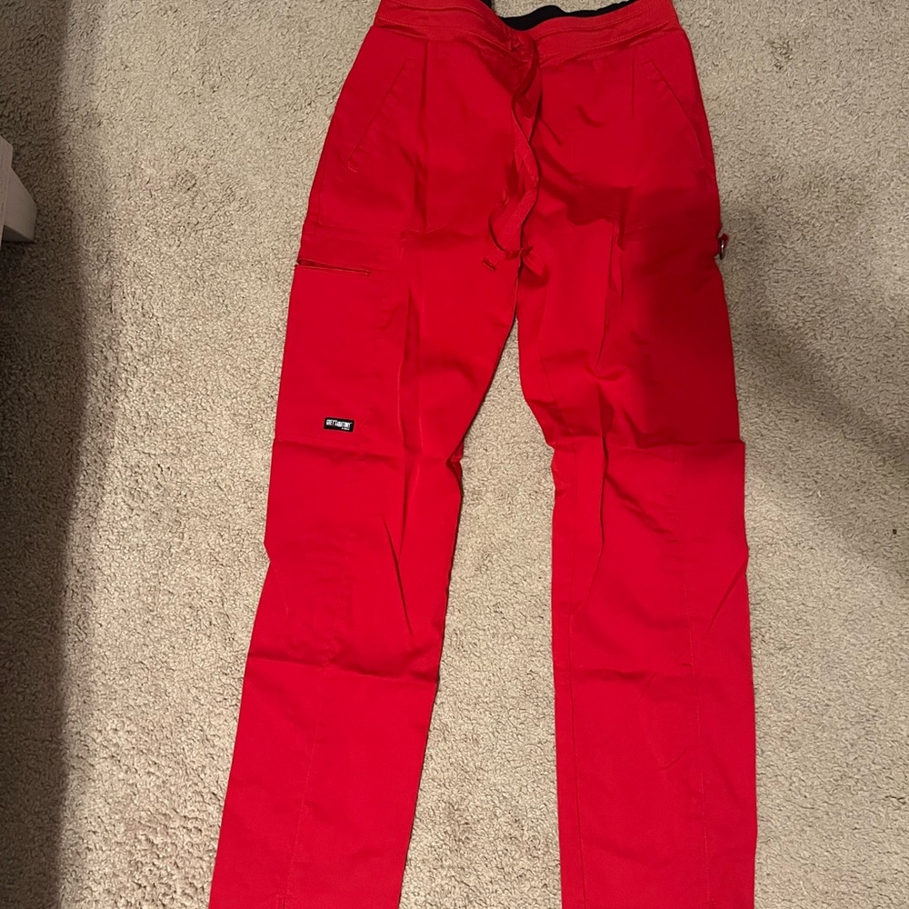 Greys Anatomy Barco Scrub Pants Red